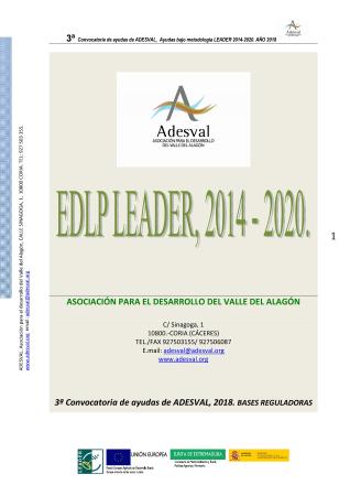 Imagen III convocatoria de ayudas LEADER de Adesval