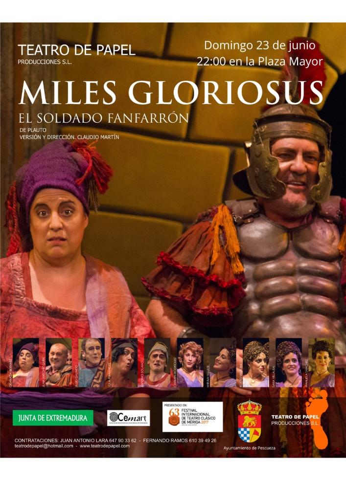 Imagen 23 de Junio - PROGRAMA DE ESCENARIOS MÓVILES 2024. Teatro. Miles Gloriosus. El Soldado Fanfarrón