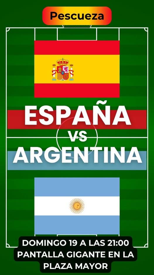 Imagen 19 de Julio - Partido España-Argentina en pantalla gigante